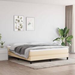 vidaXL krémszínű szövet ágykeret matrac nélkül 180 x 200 cm (3120537)