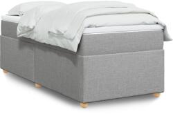 vidaXL világosszürke szövet rugós ágy matraccal 90 x 200 cm (3285345)