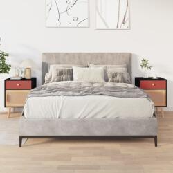 vidaXL 2 db fekete szerelt fa éjjeliszekrény 40x30x55 cm (352145)