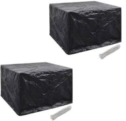vidaXL 2 db védőhuzat 4 személyes polyrattan szetthez 113 x 113 cm (279119)