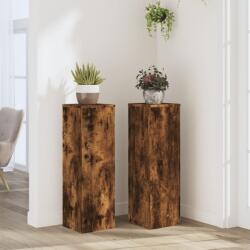 vidaXL 2 db füstös tölgy szerelt fa növénytartó állvány 25 x 25 x 80cm (852946)