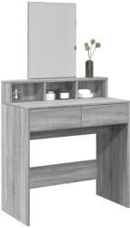 vidaXL szürke sonoma színű fésülködőasztal tükörrel 80 x 41 x 144, 5 cm (848176) - vidaxl