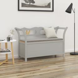 vidaXL szürke tömör fenyőfa pad 107 x 45 x 75, 5 cm (351775)
