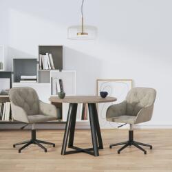 vidaXL 2 db világosszürke bársony forgó étkezőszék (3103377) - vidaxl