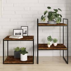 vidaXL 4 db füstös tölgy színű szerelt fa fali polc 40 x 40 x 1, 5 cm (838213)
