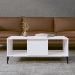 vidaXL magasfényű fehér szerelt fa dohányzóasztal 90 x 50 x 36, 5 cm (821070)