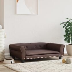 vidaXL barna műbőr kutyaágy 95x55x30 cm (171819)