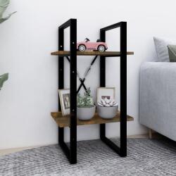 vidaXL 2 szintes füstös tölgy színű fa könyvszekrény 40 x 30 x 70 cm (821300)