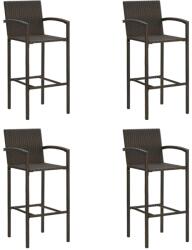 vidaXL 4 db barna polyrattan bárszék (313454)