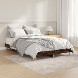 vidaXL füstös tölgy színű szerelt fa ágykeret matrac nélkül 120x190 cm (832090) - vidaxl