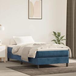 vidaXL sötétkék bársony ágykeret matrac nélkül 80 x 200 cm (3120740)