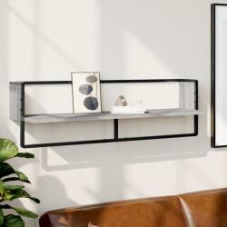 vidaXL szürke sonoma színű fali polc rúddal 100 x 25 x 30 cm (836296) - vidaxl