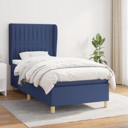 vidaXL kék szövet rugós ágy matraccal 100 x 200 cm (3128667) - vidaxl