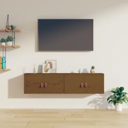 vidaXL 2 db mézbarna tömör fenyőfa faliszekrény 60 x 30 x 30 cm (818372)