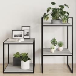 vidaXL 4 db szürke sonoma színű szerelt fa fali polc 40 x 40 x 1, 5 cm (838215)