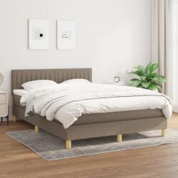 vidaXL tópszínű szövet rugós ágy matraccal 140 x 200 cm (3140781)