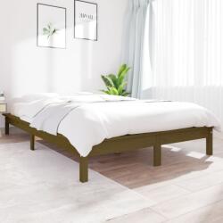 vidaXL mézbarna tömör fenyőfa ágykeret 135 x 190 cm (Double) (820584)