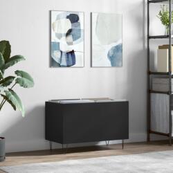 vidaXL fekete szerelt fa hanglemezszekrény 74, 5x38x48 cm (831725)