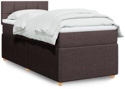 vidaXL sötétbarna szövet rugós ágy matraccal 100 x 200 cm (3289670)