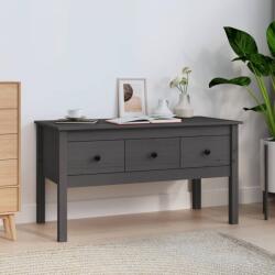 vidaXL szürke tömör fenyőfa dohányzóasztal 102 x 49 x 55 cm (820943)