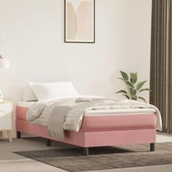 vidaXL rózsaszín bársony zsebrugós gyerekmatrac 80 x 160 cm (4016551) - vidaxl