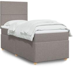 vidaXL tópszínű szövet rugós ágy matraccal 90 x 200 cm (3293460)