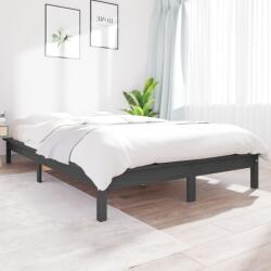 vidaXL szürke tömör fenyőfa ágykeret 150 x 200 cm (King Size) (820548)