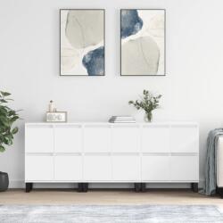 vidaXL 3 db fehér szerelt fa tálalószekrény (3190205) - vidaxl
