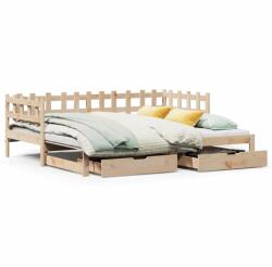 vidaXL kihúzható heverő fiókokkal matrac nélkül 90 x 190 cm (3302253)