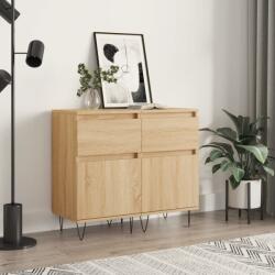 vidaXL 2 db sonoma tölgy színű szerelt fa tálalószekrény 40x35x70 cm (831155)