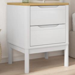 vidaXL FLORO fehér tömör fenyőfa éjjeliszekrény 45 x 39 x 57 cm (374003)