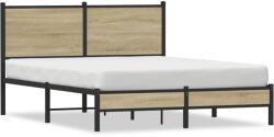 vidaXL sonoma tölgy színű fém ágykeret matrac nélkül 150 x 200 cm (4007870)