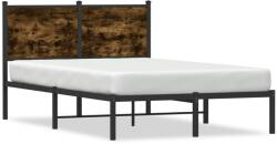 vidaXL füstös tölgy színű fém ágykeret matrac nélkül 120 x 200 cm (4007665) - vidaxl