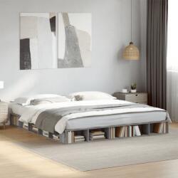 vidaXL sonoma tölgyszínű szerelt fa ágykeret 200 x 200 cm (3280452)