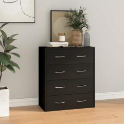 vidaXL fekete tálalószekrény 4 fiókkal 60 x 30, 5 x 71 cm (342577) - vidaxl