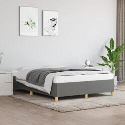 vidaXL sötétszürke szövet ágykeret matrac nélkül 140 x 190 cm (347158)