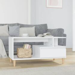 vidaXL magasfényű fehér szerelt fa dohányzóasztal 90x49x45 cm (819614)
