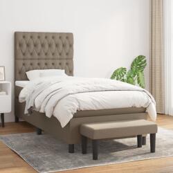 vidaXL tópszínű szövet rugós ágy matraccal 90 x 190 cm (3136801)