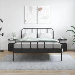 vidaXL 2 db fekete szerelt fa éjjeliszekrény 34x35, 5x50 cm (826014)