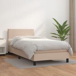 vidaXL cappuccino színű műbőr rugós ágy matraccal 100 x 200 cm (3140992)