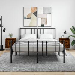 vidaXL 2 db füstös tölgy színű szerelt fa éjjeliszekrény 40x30x50 cm (826839)