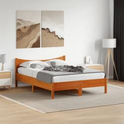 vidaXL viaszbarna tömör fenyőfa ágy matrac nélkül 140 x 190 cm (844744)