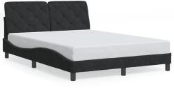 vidaXL fekete bársony ágykeret matrac nélkül 140x200 cm (3207925)