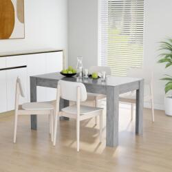 vidaXL betonszürke szerelt fa étkezőasztal 140 x 74, 5 x 76 cm (804206) - vidaxl