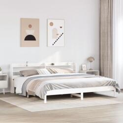 vidaXL fehér tömör fenyőfa ágy matrac nélkül 200 x 200 cm (3306877)