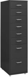 vidaXL antracitszürke fém mobil iratszekrény 28 x 41 x 109 cm (335923) - vidaxl