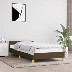 vidaXL sötétbarna szövet ágykeret matrac nélkül 80x200 cm (347370)