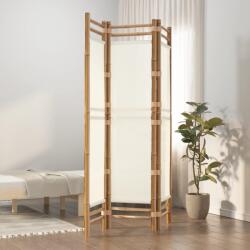 vidaXL 3 paneles összecsukható bambusz és vászon térelválasztó 120 cm (350623)
