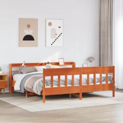 vidaXL viaszbarna tömör fenyőfa ágy matrac nélkül 180 x 200 cm (3306998)