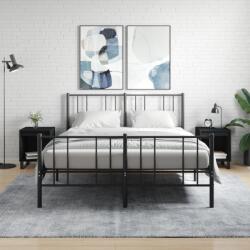 vidaXL 2 db fekete szerelt fa éjjeliszekrény 40 x 35 x 50 cm (830735)